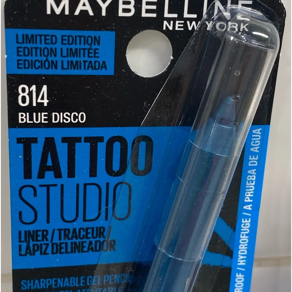 MAYBELLINE BLUE DISCO LINER & LIPSTICK NEW